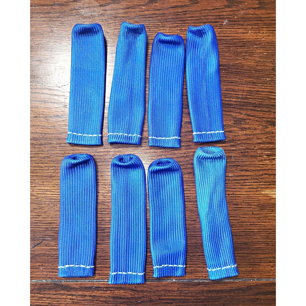 8pc Blue Spark Plug Wire Boot Sleeves Heat Shield Protector Cover Universal